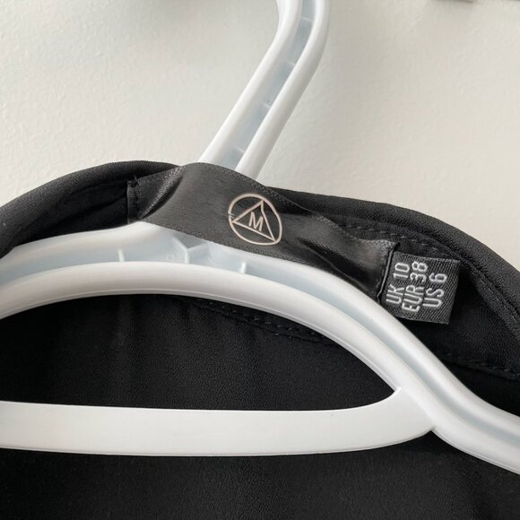 Missguided Black Long Sleeve Oversized Shirt - US Size 6 - Picture 5 of 5